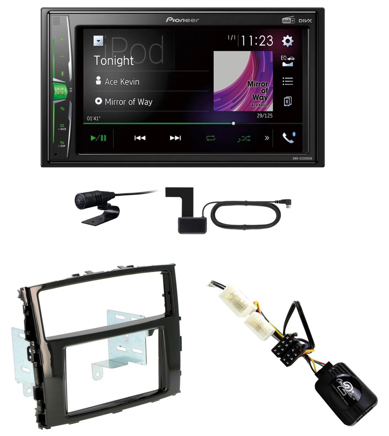 Pioneer DMH-A3300DAB USB Digitalradio Einbauset für Mitsubishi Pajero ab 2015