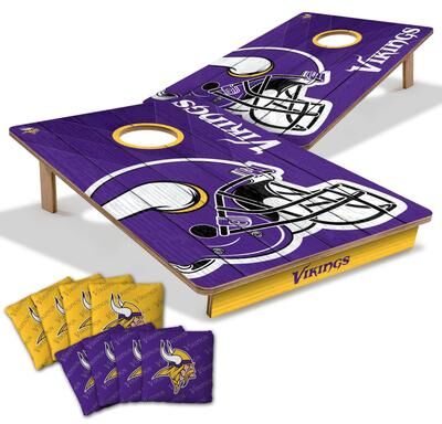 Skip's Garage Minnesota Vikings NFL Tailgate Cornhole Board Set