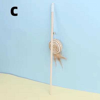 Inspire Curations WhiskerHunter Mouse Feather Teaser Wand c