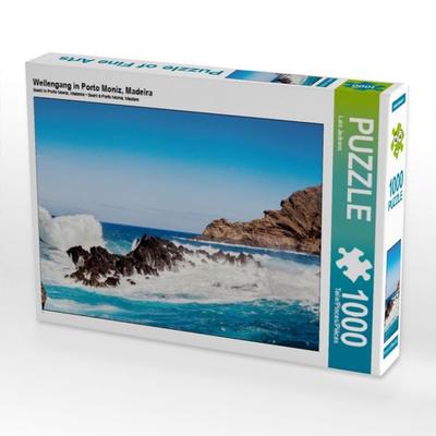 CALVENDO Puzzle Wellengang in Porto Moniz, Madeira | 1000 Teile Lege-Größe 64x48cm Foto-Puzzle für glückliche Stunden
