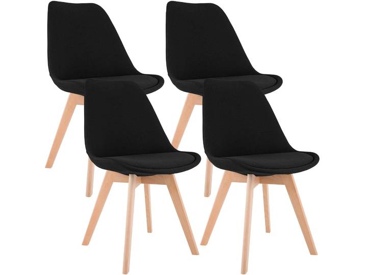 lot de 4 chaises Linares tissu