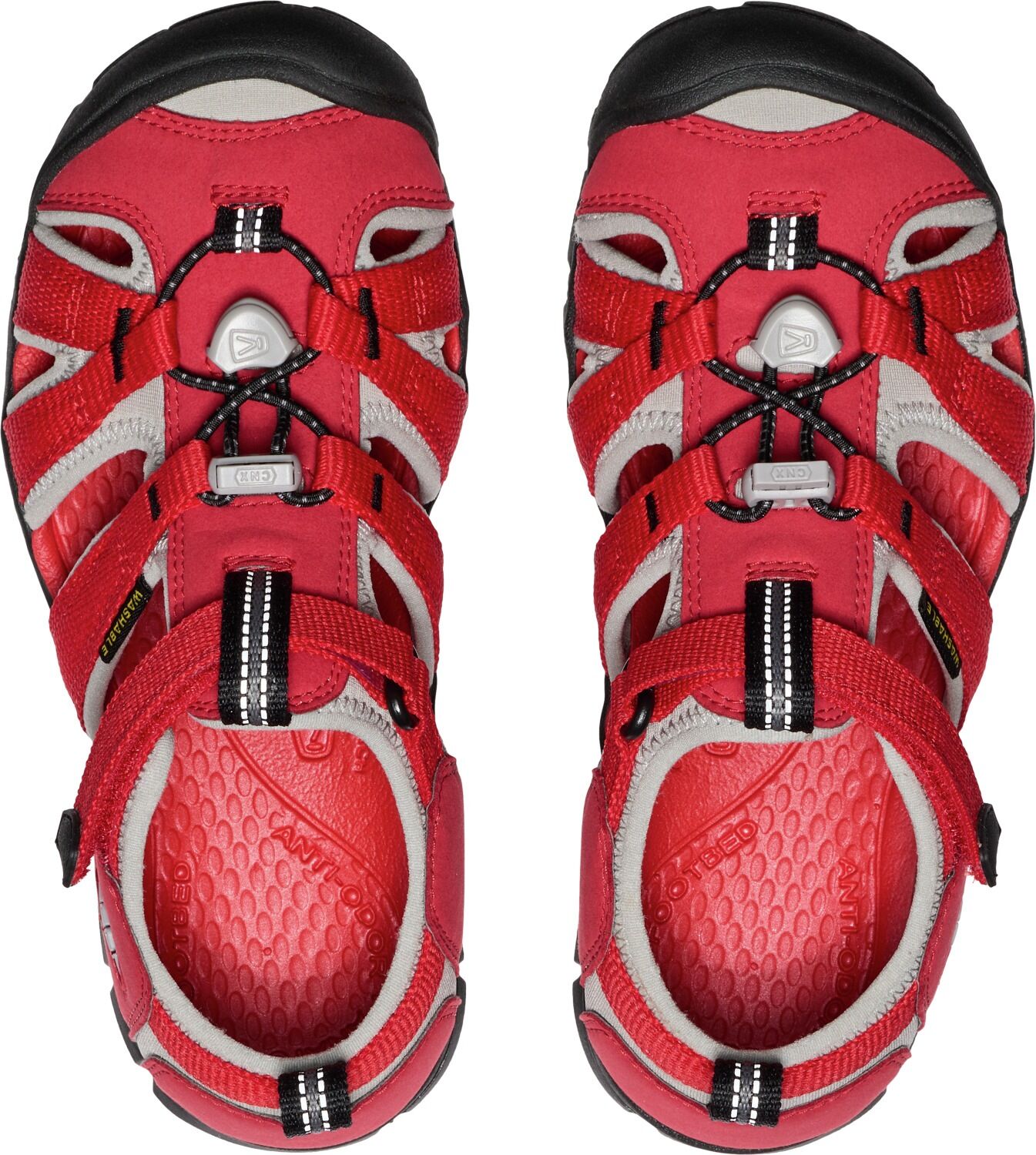 Sandale KEEN "SEACAMP II CNX", Mädchen, Gr. 34, ribbon rot, alloy, Synthetik, Schuhe Sandale ribbon rot, alloy 34
