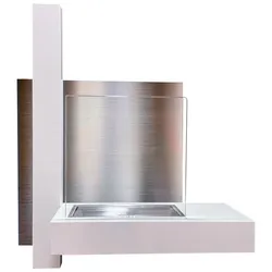 Divina Fire VIENNA Bioethanolkamin, Wandkamin, weiß, L65 x H75 x T23