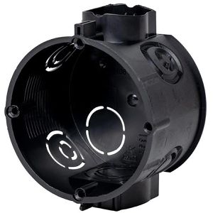 f-tronic Unterputzdose E106M25, kombinierbar, Ø 68 mm, M25 Rohrstutzen, schwarz, Einbautiefe 46 mm, 25 Stück