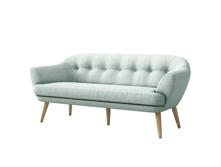 Canapé 3 places Dosrius Vert Tissu structuré Auma 182 x 78 x 88cm Scandi