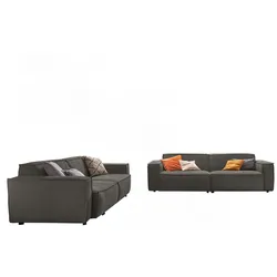 SITZGRUPPE SAMU Grau Webstoff (2er-Set)