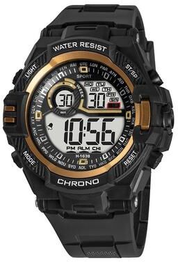 ModernMart Rugged Waterproof Digital Sports Watch With LED Alarm For Men And Teens gold