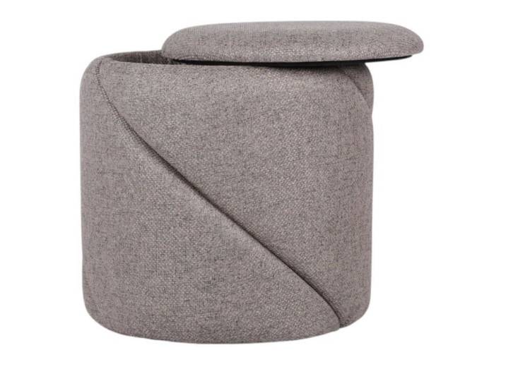 Tabouret café marron en tissu