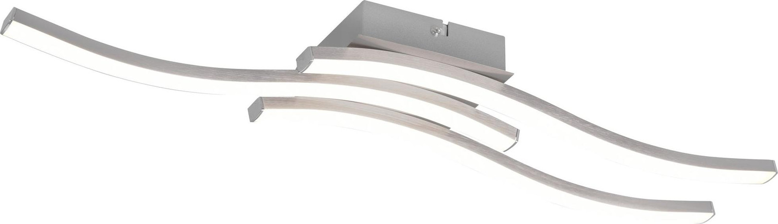 TRIO Route RVS plafondlamp met LED 4000K