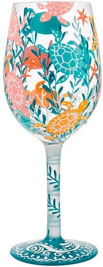 Lolita Sea Turtle Delight Wine Glass