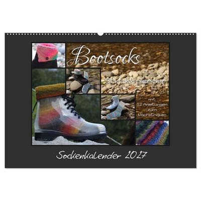 Sockenkalender Bootsocks 2027 (Wandkalender 2027 DIN A2 quer), CALVENDO Monatskalender