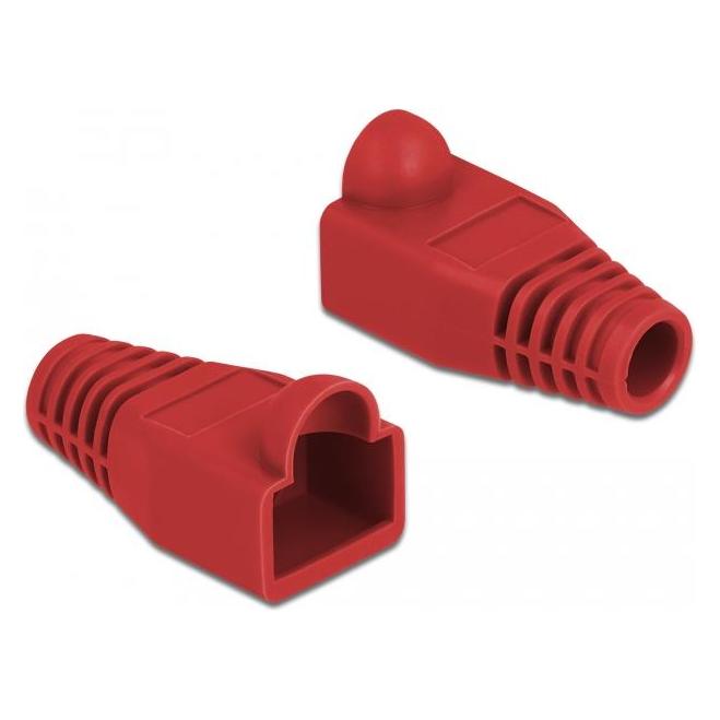 Delock Knickschutztülle für RJ45 Stecker rot 20 Stück (Stecker Tülle) (86725)