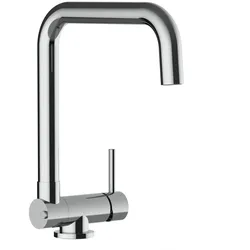 Wasserhahn Vorfenster Küchenarmatur, Umklappbar 4,5 CM, mit 360° schwenkbarem N-Auslauf, Verchromt