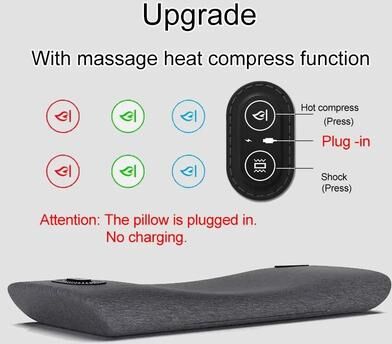 Uplifted Finds Electric Vibration & Heating Lumbar Support Sleep Pad black