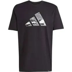 ADIDAS Herren Shirt Camo Logo Grafik, Größe S in Schwarz Schwarz