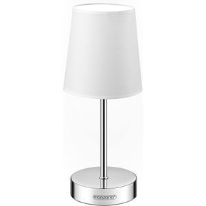 Monzana Tischlampe Lumiere, mit E14-Fassung, für innen, weiß, mit Netzbetrieb