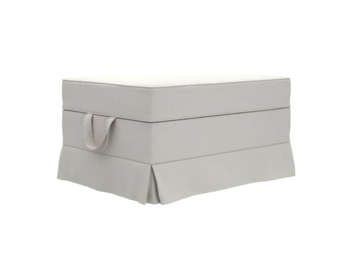 Soferia Housse de Rechange Compatible pour EKTORP Repose-Pieds – Tissu Bouclea Ecru (bouclé\, Hydrofuge\, Anti-Taches)