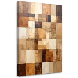 WANDBILD, Geometrische Abstraktion in Beige