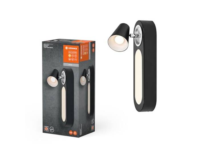 LEDVANCE DECOR SPOT NEPTUNE, 13W, 430lm, schwarz, Spotleuchte, verstellbare Köpfe, vielseitig anwendbar, Innenraumspot, warmweiße Lichtfarbe, hochwertige Optik, einfache Montage
