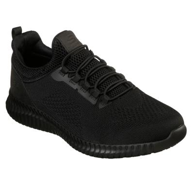Berufsschuh SKECHERS "CESSNOCK" Gr. 42, schwarz, 42, Textil, Lederimitat, Textil, Schuhe, Schnürschuh für Gastronomie,Pflege mit stretch bungee Schnellschnürung