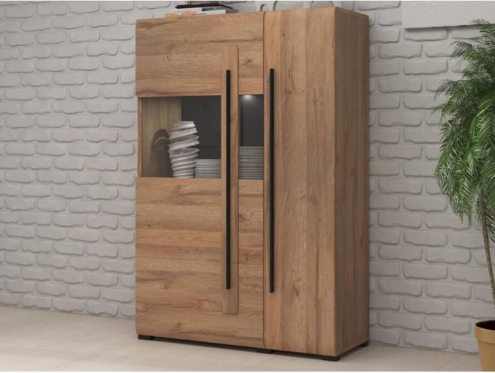 Buffet/bahut TULIO 2 portes chêne grandson avec led