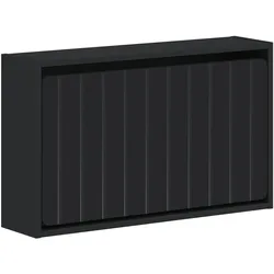 vidaXL, Schuhschrank, Wandmontierter Schuhschrank ZWOLLE 71 x 17 x 43 cm Schwarz (17 x 17 x 43 cm)