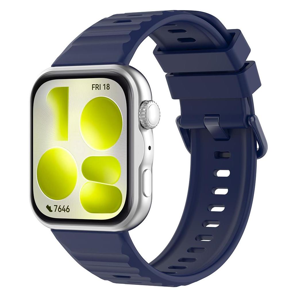 Techsuit - Watchband (W082) - Huawei Watch Fit 5 Pro - Navy Blue (Silicone) (70708553)