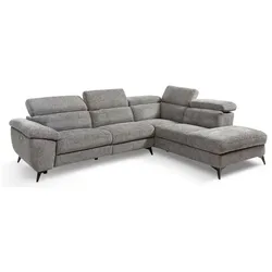 Ecksofa mit Funktion Lioni Stoff Grau Dunkelgrau