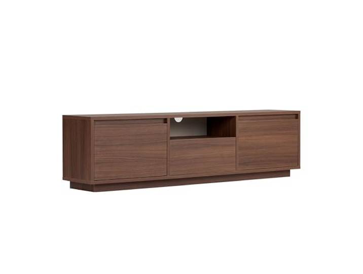 Stilvoller TV-Ständer, Mailänder Nussbaum, 160 x 42 x 30 cm 100% melaminbeschichtete Spanplatte, 18 mm stark Modernes Design
