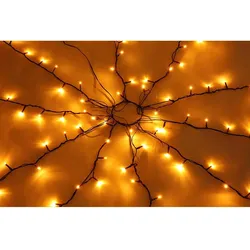 LED Lichterkette Gartendeko Weihnachtskette Innen- und Außen H 200 cm 1800K