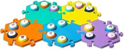 Uplift Picks PetTalk Voice Recording Communication Buttons For Dog And Cat Training buttons With Mats 5 Pcs