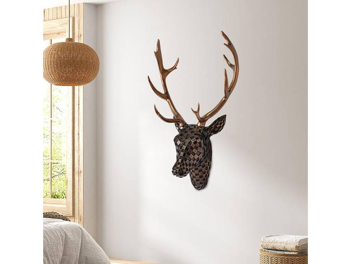 Décoration murale tête de cerf, décoration murale pour chambre à coucher, salon, intérieur