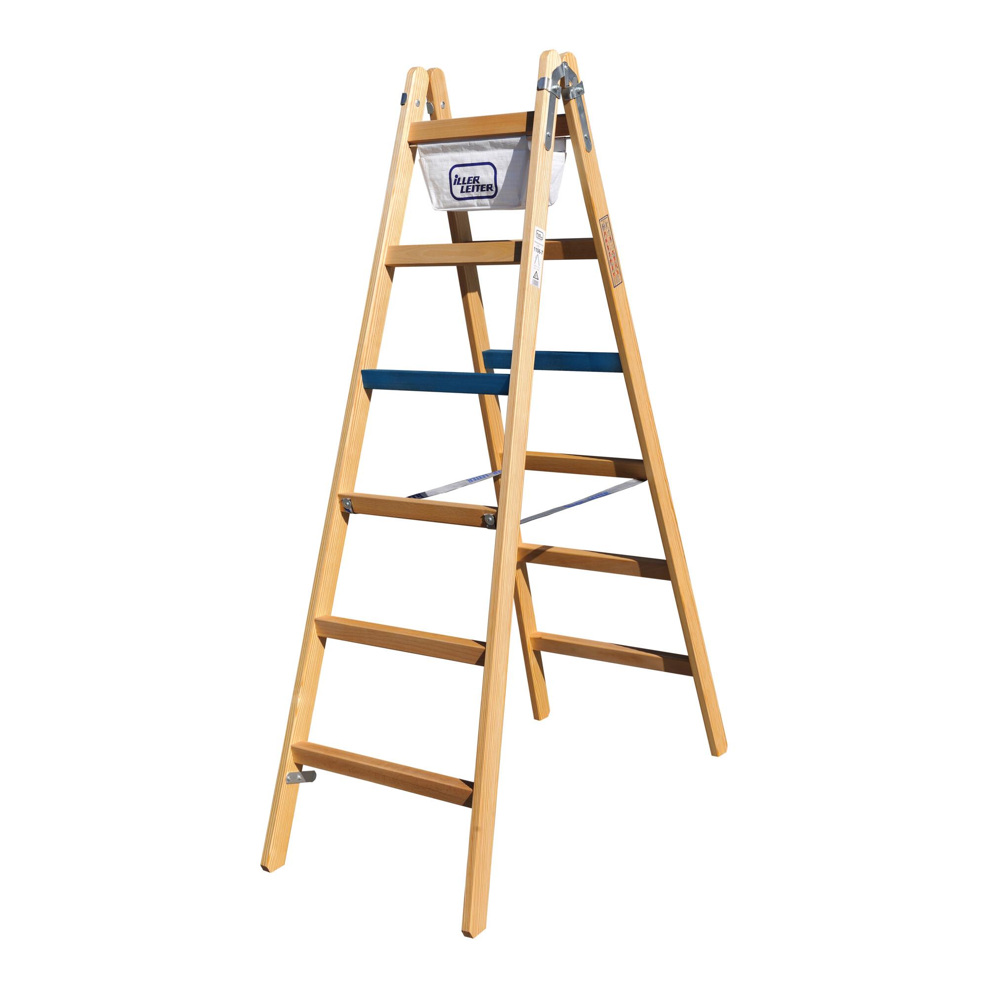 ILLER-LEITER Breitsprossenstehleiter Professional 2x6 Sp. 1106-7 ; Iller Leiter)