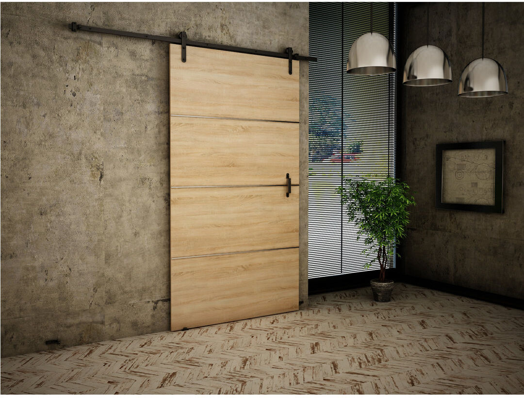 Brayden Studio Door Light Brown 106cm x 205cm