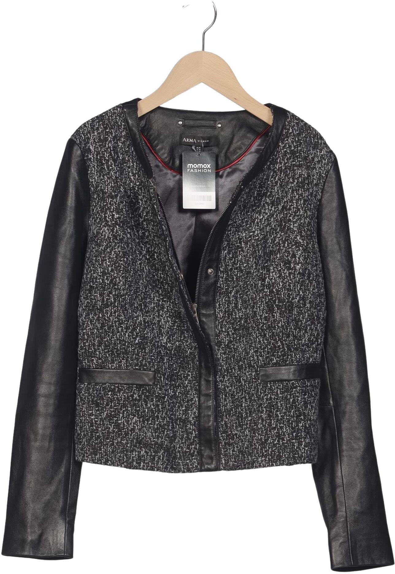 Arma Damen Jacke, Mehrfarbig, Gr. EU 34 (IT 40), Synthetik / Leder - Second Hand