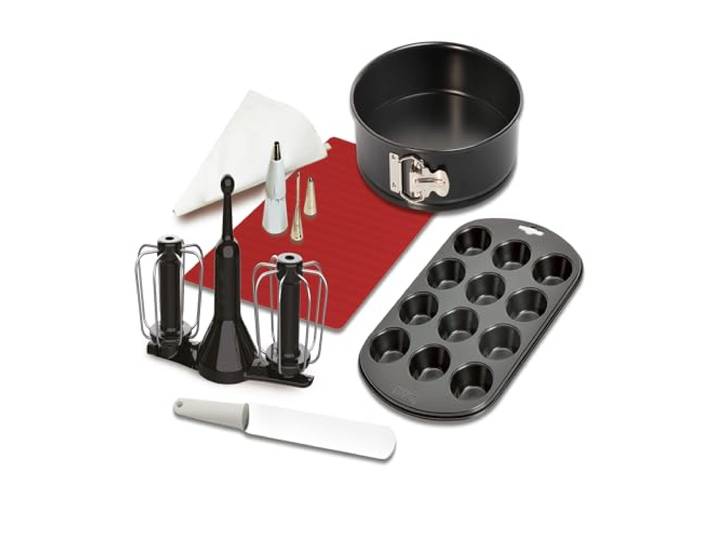 Moulinex - Kit Pâtisserie pour Robot Cuisine Companion 6 Accessoires Kit pâtisserie complet pour robot cuisine Companion incluant fouet double - Moules Kaiser - Poches à douille et tapis