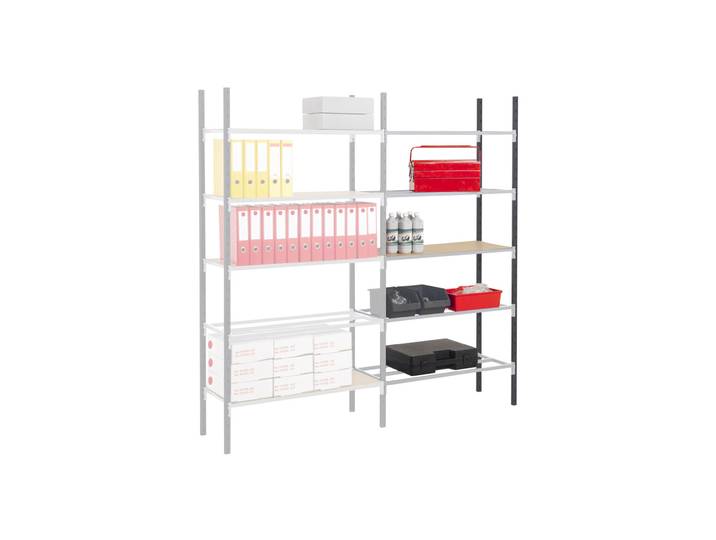 Rayonnage industriel Easy Clip 250 - Polyvalent - L125 x P. 80 cm - Elément Suivant