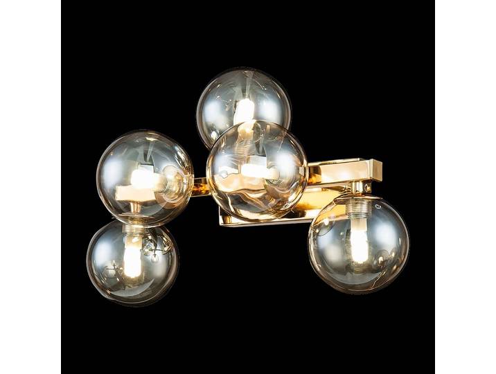 Wandlamp Dallas, dimbaar, messing / goud, Woon-/ Eetkamer, metaal, Modern, wandlamp