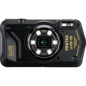 Pentax WG-8 schwarz Kompaktkamera, mit 3 Zoll Display, 5x optischer Zoom, 1/2,3'' Sensor, 4K, 20 MP