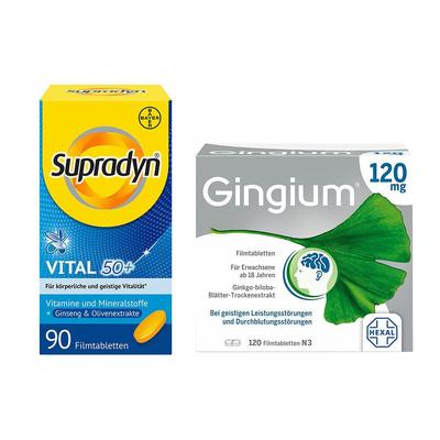 Gingium 120mg 120 St. + Supradyn Vital 50+ 90 Filmtab. 1 St Set