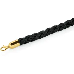 4x Verbindungskordel 1,5 m für Abgrenzungspfosten Classic, Edelstahl schwarz / gold