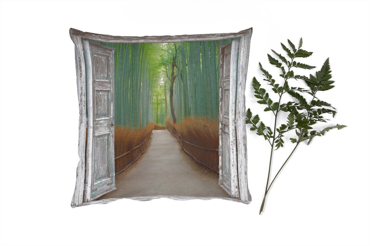 PillowMonkey Sierkussen Japanse Bos Decoratie - 40 x 40 cm
