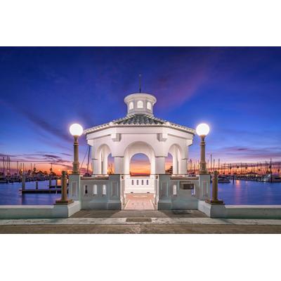 Fototapete PAPERMOON "CORPUS CHRISTI-HAFEN, TEXAS", bunt, B:5m L:2,8m, Vlies, Tapeten