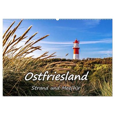 OSTFRIESLAND Strand und Mee(h)r (Wandkalender 2026 DIN A2 quer), CALVENDO Monatskalender