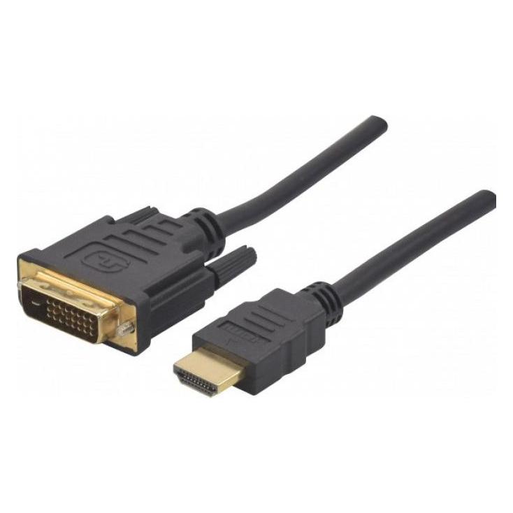 Exertis Connect HDMI an DVI-D Kabel, HDMI St. / DVI-D St., 2,0 m (2 m) (127875)