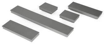 Melannco Set of 5 Grey Molding Shelves , 2-6, 2-12, 1-24 Inch