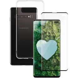 PanzerGlass SAFE. by  2-in-1 Set Samsung Galaxy S10+ Ultra-Wide Fit, Samsung, Samsung - Galaxy S1 (Samsung Galaxy S10+), Smartphone Schutzfolie, Transparent