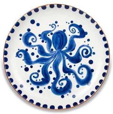 "Euro Ceramica Octopus 15"" Round Serving Platter"
