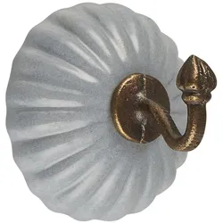 IB Laursen Haken einfach aus Keramik, Ø5 x B4,5 cm, grau