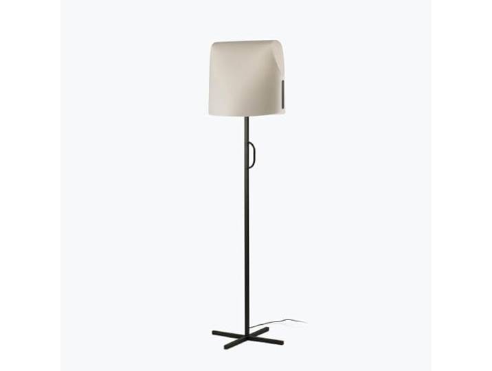 Faro Luang Zwart, beige vloerlamp